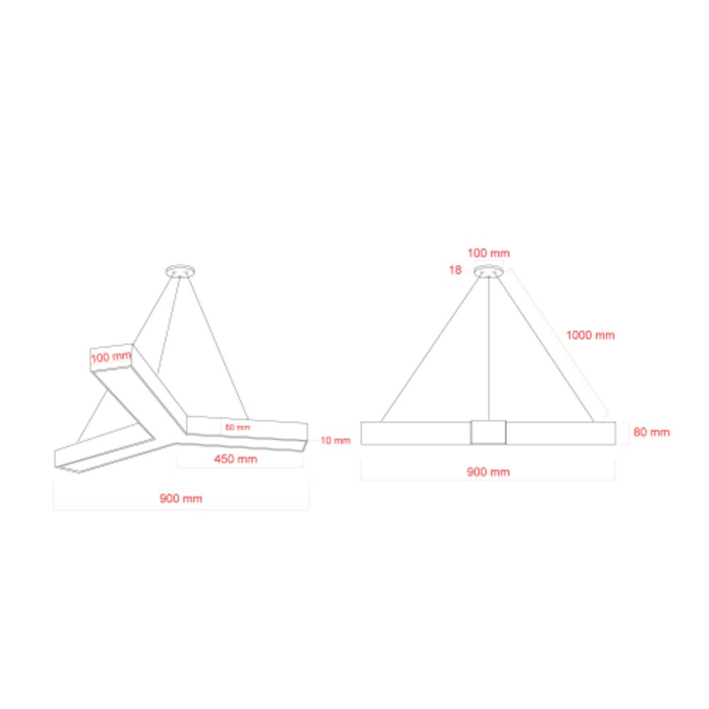 Светильник LED ЭРА Geometria SPO-143-W-40K-056 Igrek 56Вт 4000K 4500Лм IP40 900*80 белый подвесной драйвер внутри | Декоративные светильники Geometria