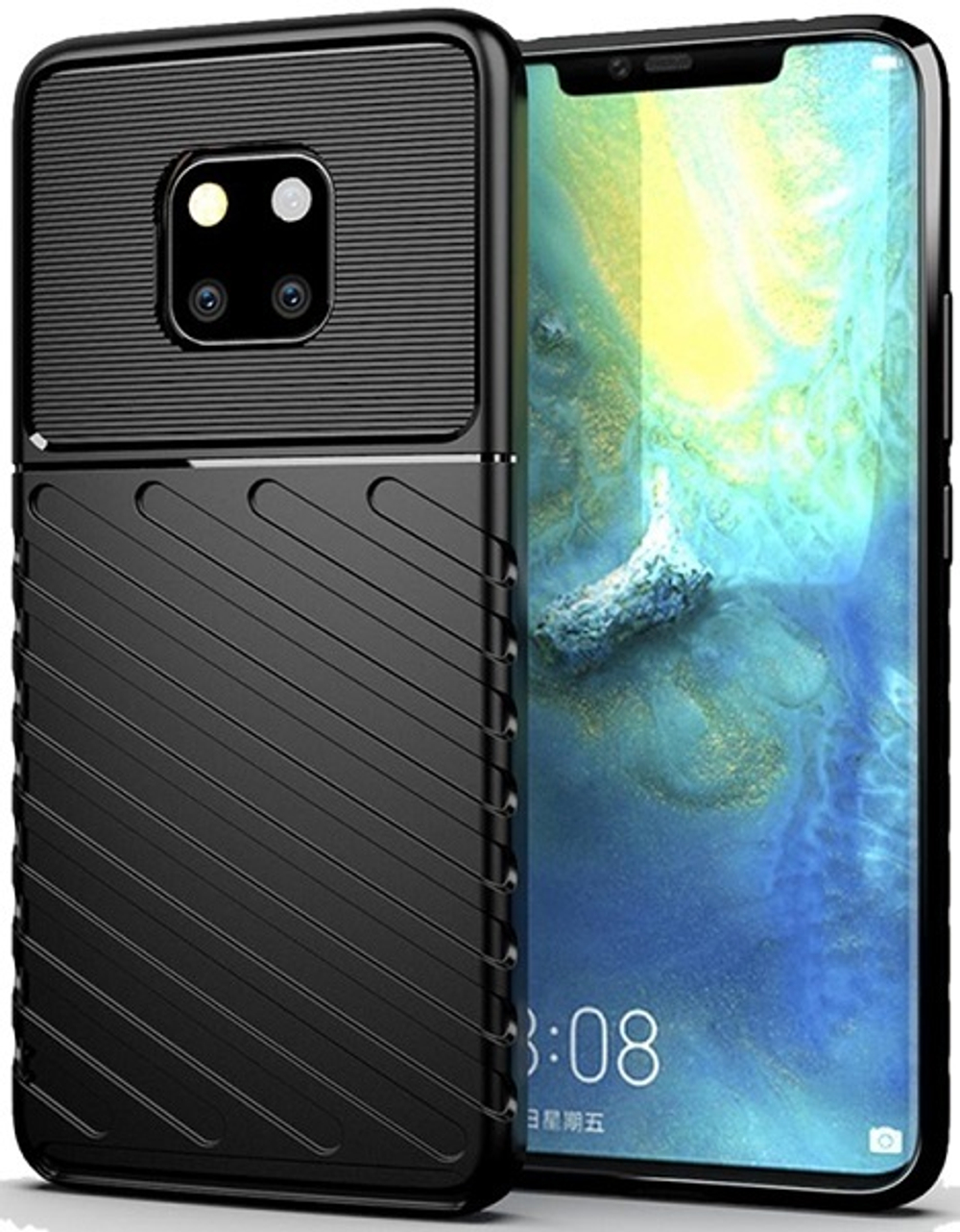 Чехол для Huawei Mate 20 Pro (Mate20 RS) цвет Black (черный), серия Onyx от Caseport