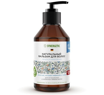 Synergetic Бальзам для волос объём и укрепление волос, 250 мл
