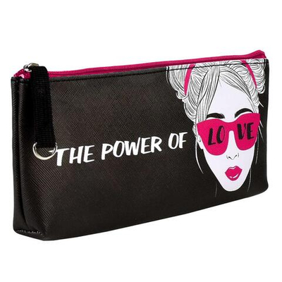 Пенал 20x7,5x2см "Девочка в очках" искус.кожа (Феникс+)