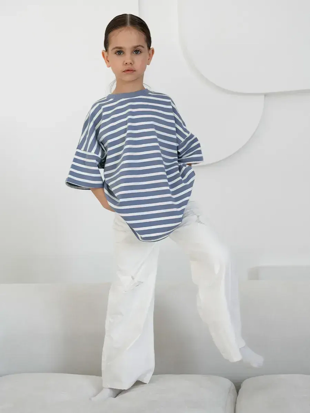 Футболка для девочки в полоску