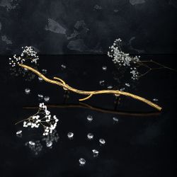 Ручка скоба мебельная Арт Бранч long Амбер