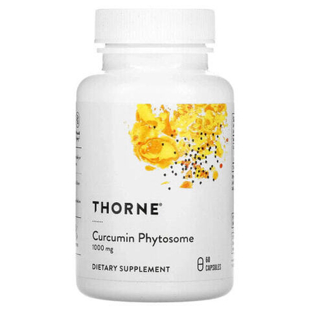 Имбирь и куркума Thorne, фитосомы куркумина, 1000 мг, 60 капсул