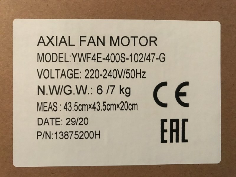 Вентилятор морозостойкий YWF4E-400 FROST