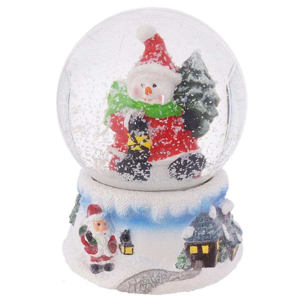 GAEM Фигурка декор в стекл шаре "Дед Мороз/Снеговик", D4,5 см, L5 W5 H6 см, 4в.
