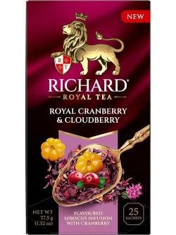 Чай в пакетиках Richard Royal с ярким вкусом северных ягод и вереска фруктово-травяной, ароматизированный, 25 шт