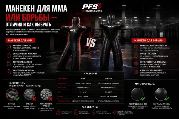 Манекен для MMA или борьбы — в чём отличия? Манекен для MMA или борьбы — в чём отличия?