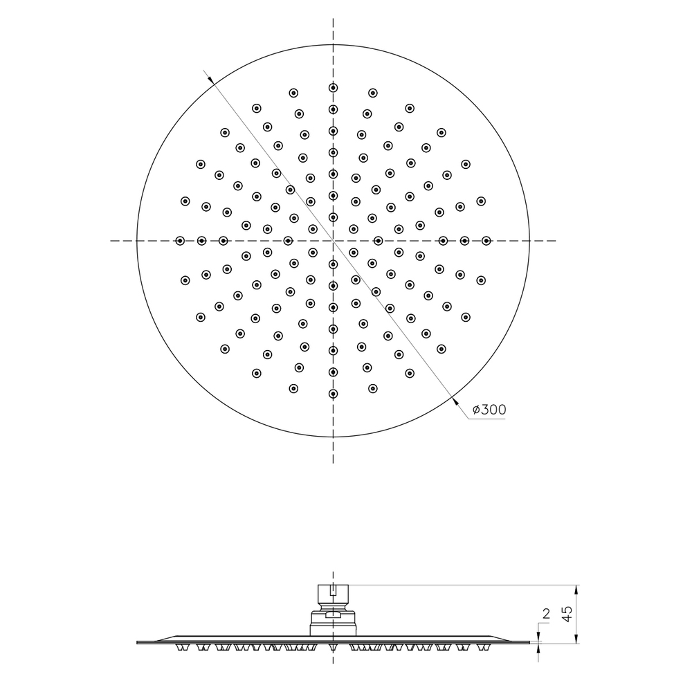 Лейка Lemark LM9482S для верхнего душа, 1-функциональная