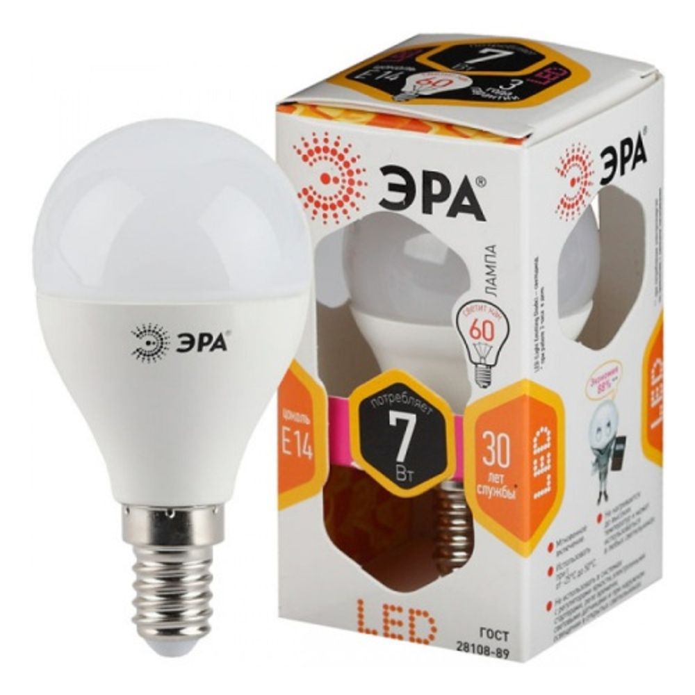 Эра LED P45-7W-827-E14