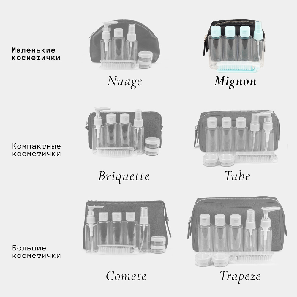 Несессер Mignon из кожи теленка черного цвета