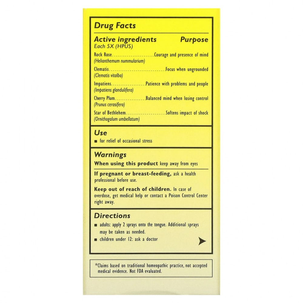 Bach, Original Flower Remedies, Rescue Remedy, 20 ml.