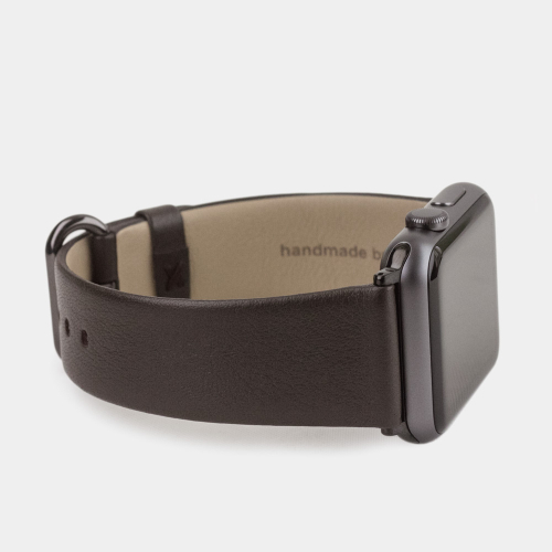 Ремешок для Apple Watch 40/41/42 mm из кожи теленка, темно-коричневого цвета