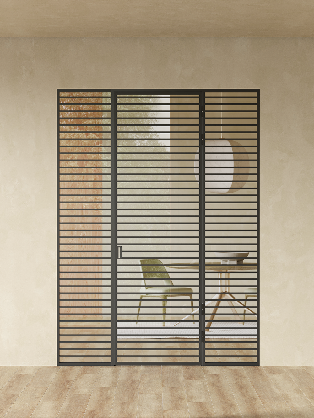 Распашная алюминиевая перегородка Minoli 12