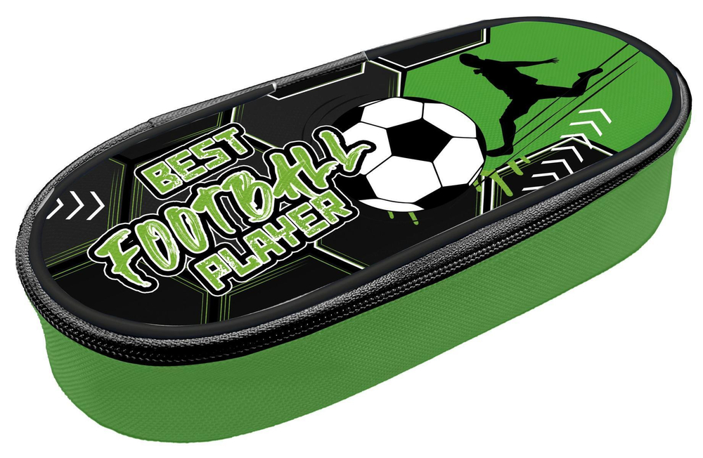 Пенал-косметичка объемный, жесткий, печать на ткани 210*85*50 "Планета футбола 2025"