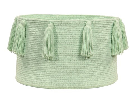 Корзина Lorena Canals Tassels Soft Mint (30 x Ø45 см)