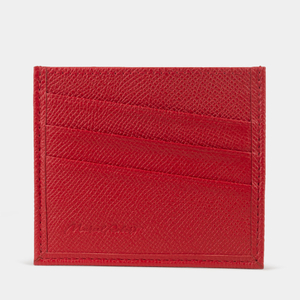 Картхолдер ручной работы из кожи сафьяно, красного цвета