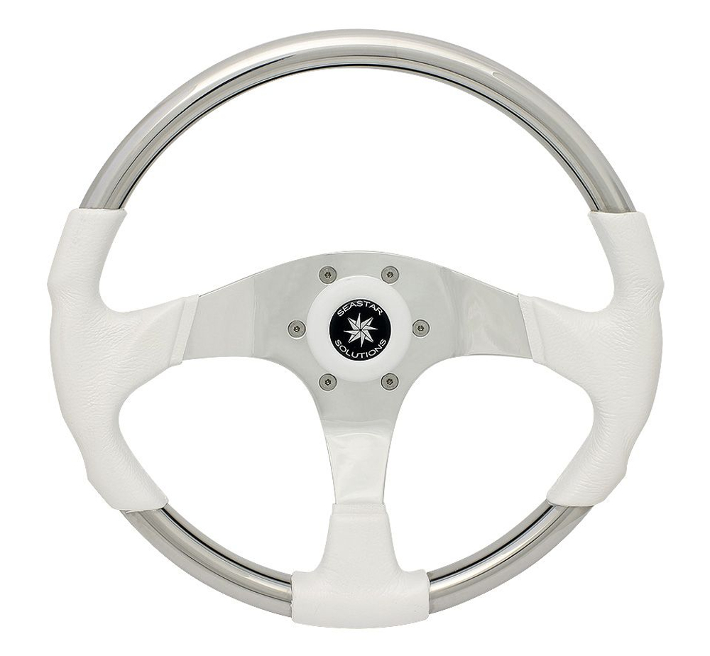 Рулевое колесо "Matrix", белый обод. (10016474)