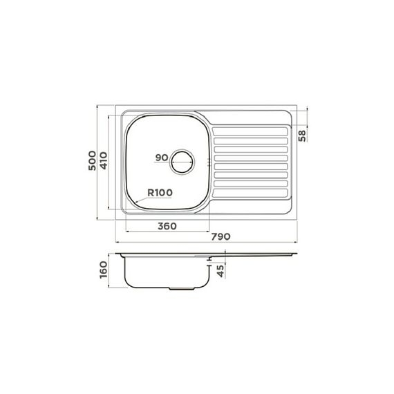 Кухонная мойка OMOIKIRI Kashiogawa 79-IN(арт.4993452)