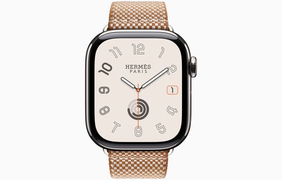 Apple Watch Hermes Series 11 Toile H Single Tour Gold/Écru