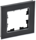 BRITE Рамка 1-местная РУ-1-2-Бр стекло черный матовый IEK