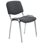 Стул STAFF "Iso Lite CF-008", хром, ткань серая (С-71), 532566