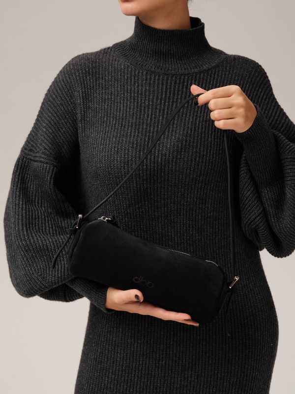 Замшевая сумка DBR 31343 черный велюр