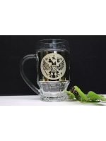 Кружка пивная "Герб" 1шт 500мл