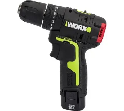 Дрель-шуруповерт, 20 мм, 12 В, 1800 об/мин, патрон - быстрозажимной, разноцветный