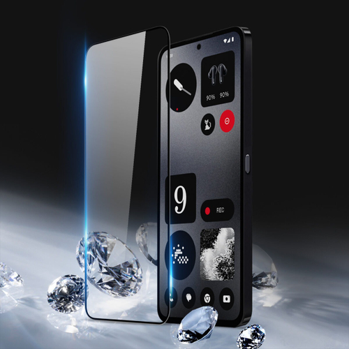 Защитное стекло с отверстием под фронтальную камеру для Nothing CMF Phone 1, тонкие черные рамками и олеофобное покрытие, G-Rhino