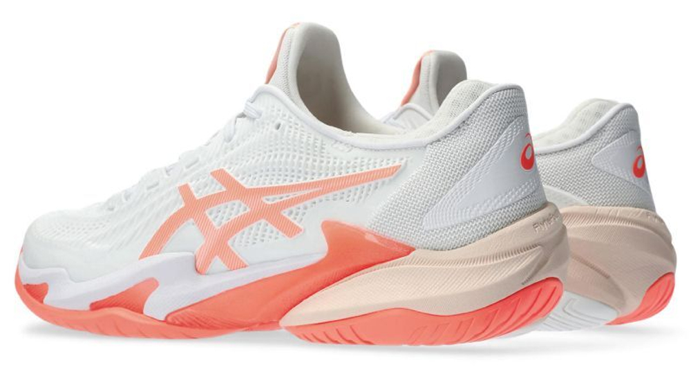 Женские Кроссовки теннисные Asics Court FF 3 - white/sun coral