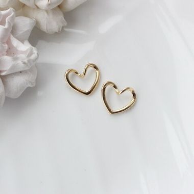 Подвеска (коннектор) Сердце 18*16 мм, позолота, П122