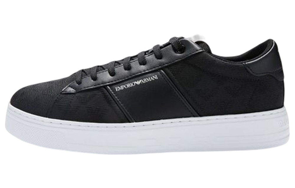 EMPORIO ARMANI Stylish Skateboarding Shoes Men"s Black