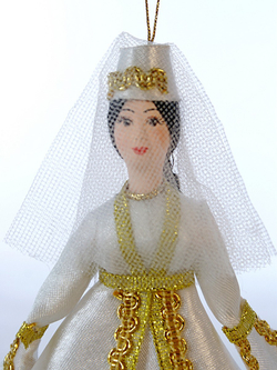 Кукла-подвеска сувенирная Кабардинка