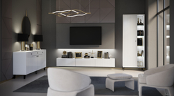 Тумба навесная №1 Оливия, Белый, Белый Глянец