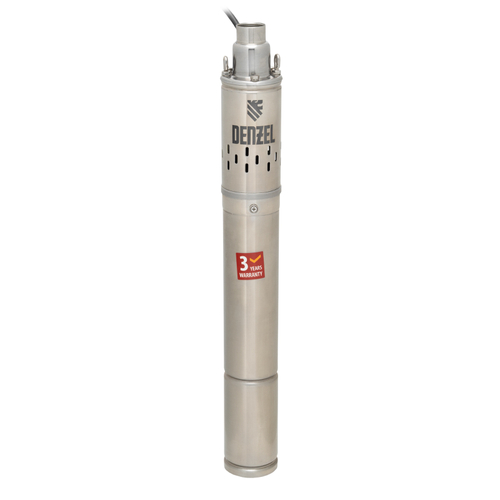 Скважинный насос DWS-3-75, винтовой, диаметр 3", 500 Вт, 1600 л/ч, напор 75 м Denzel