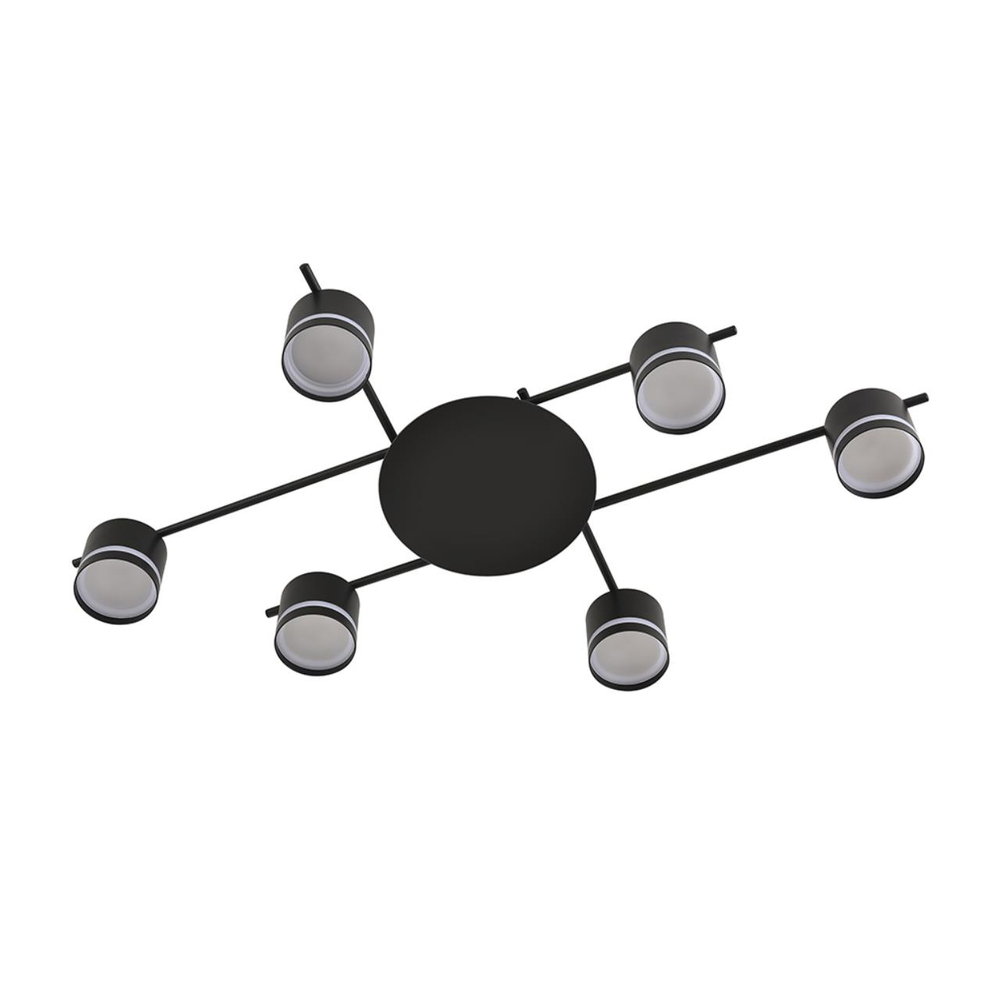 8362/6C COMFI LN 000 черный, металл/акрил Светильник потолочный GX53 LED 6*7W 220V BERTY
