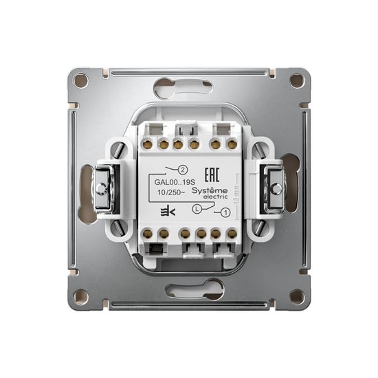 Выключатель для жалюзи 2-кл. ArtGallery 2х (сх. 4) 10А быстрозажим. клем. механизм песочн. SE GAL001219S