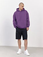 Худи с начесом (темно-фиолетовый)
