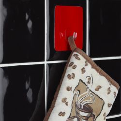 Крючки СИЛА SH68-S2R-24 на силиконовом креплении 6,8х6,8 см красный металлик 2 шт. до 1,5 кг