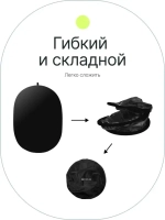 Фон складной на пружине Raylab RF-12 белый/черный 100x150см