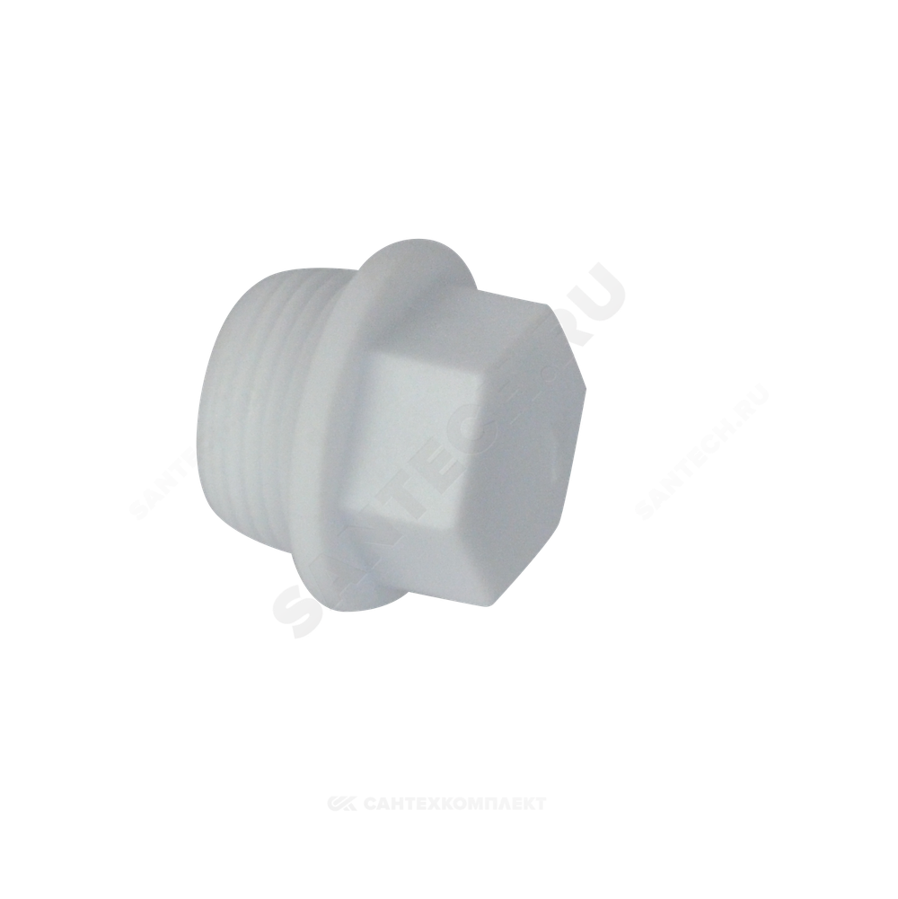 Заглушка (пробка) PP-R белая Дн 20х1/2" НР VALFEX 10163020