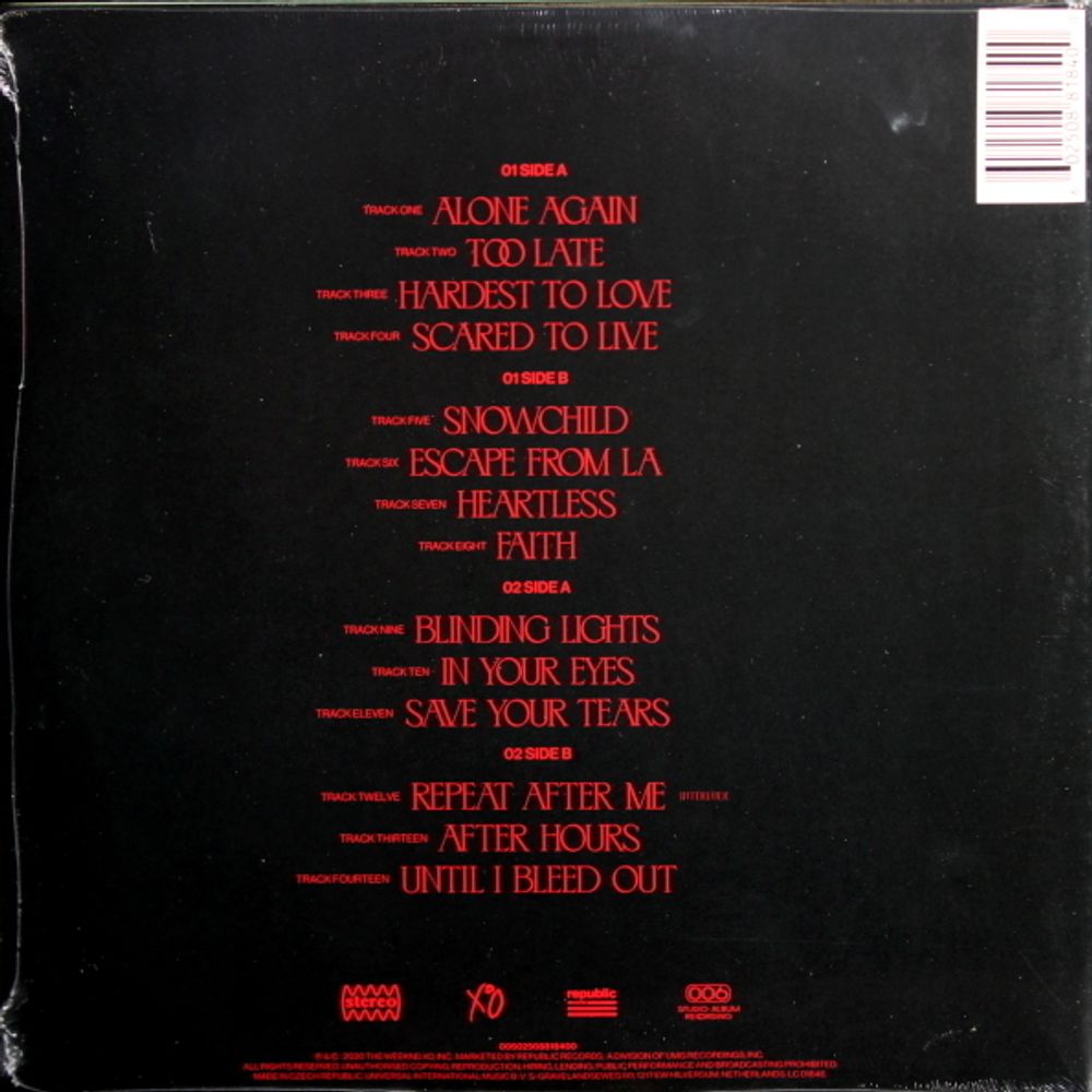 The Weeknd - After Hours (2 LP)