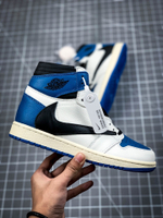 TRAVIS SCOTT X FRAGMENT X AIR JORDAN 1 RETRO HIGH OG SP TS SAIL/BLACK/MLTRY BLUE