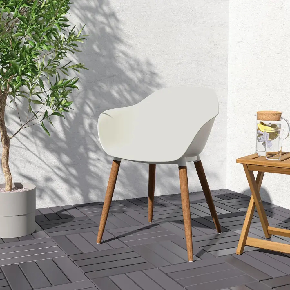 Стул с подлокотниками - GRÖNSTA / GRОNSTA IKEA/ ГРОНСТА ИКЕА,  белый