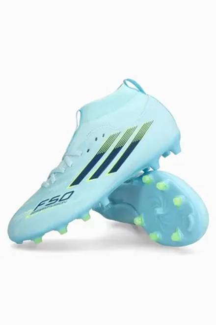 Бутсы adidas F50 League Mid FG/AG Junior - бирюзовый