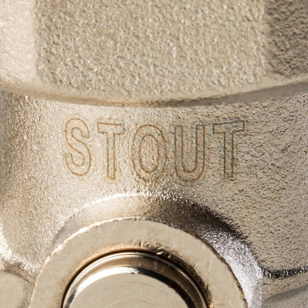 Узел нижнего подключения угловой STOUT - 3/4" (НР/НГ, PN10, Tmax 120°С, для двухтрубной системы)