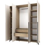 Шкаф 1800 4С2Я с ящиками "ЕВА" Дуб Экспрессив - Сатин