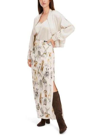 Marc Cain Юбка из шелка с акварельным принтом