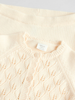 Вязаный кардиган и брюки в комплекте для девочек Next AW7-040, Белый