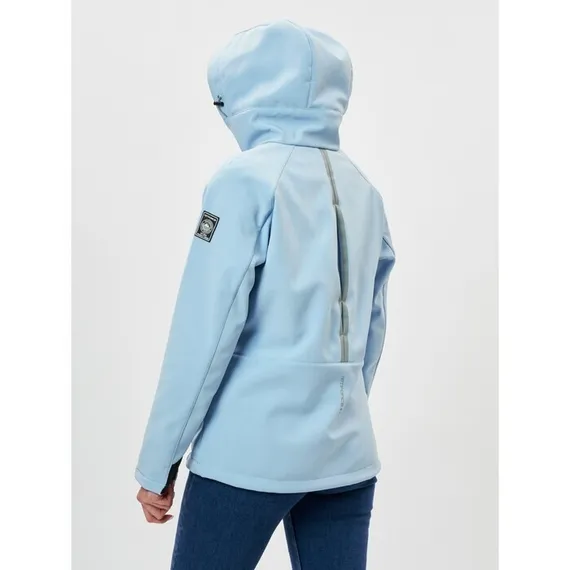 Ветровка женская softshell голубого цвета, размер 48
